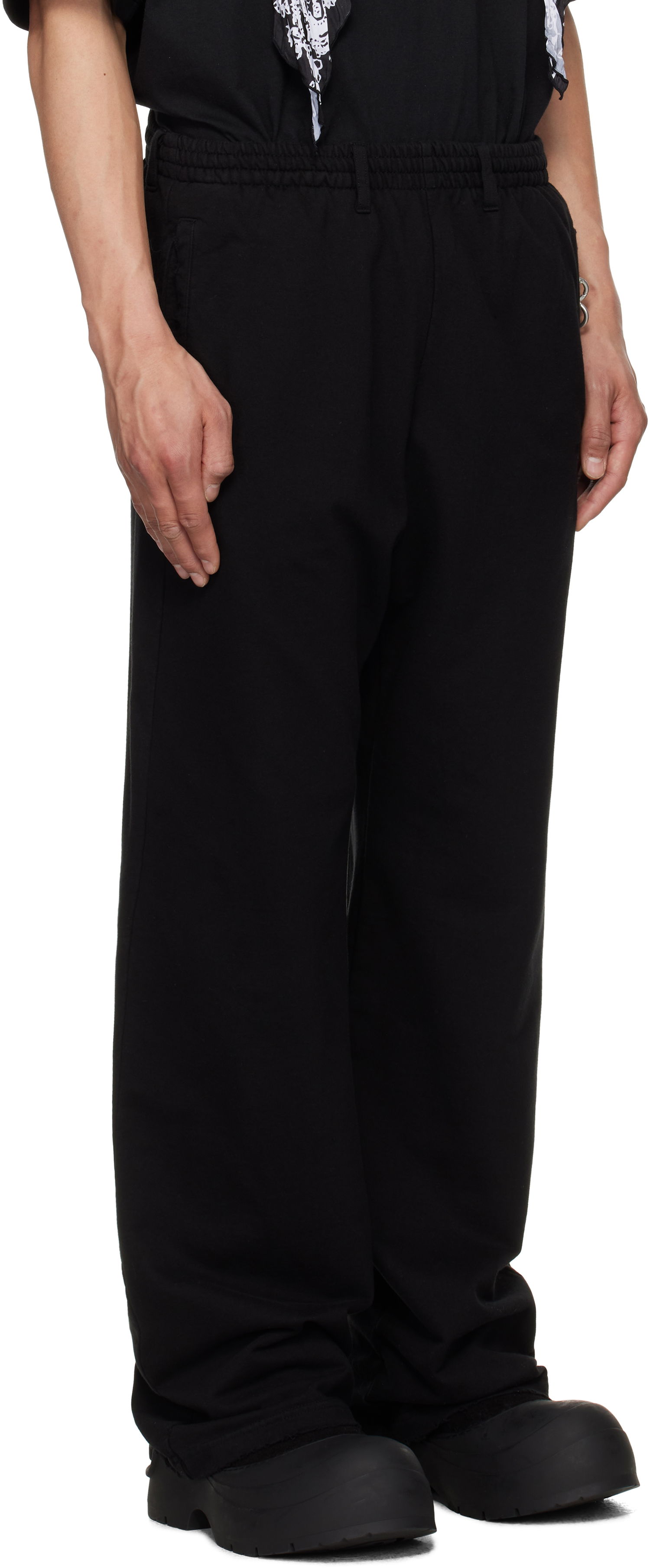 Спортни панталони We11done We11done Piercing Sweatpants Черно | WD-TA1-25-712-U-BK, 1