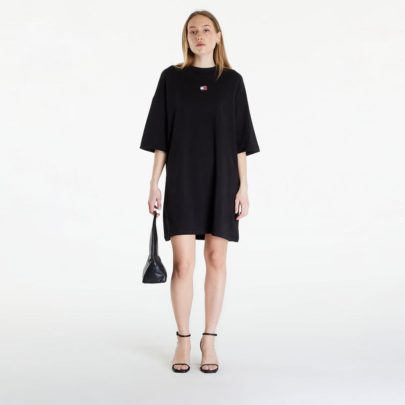 Pокля Tommy Hilfiger Tommy Jeans Badge Tee Dress Черно | DW0DW18145 BDS