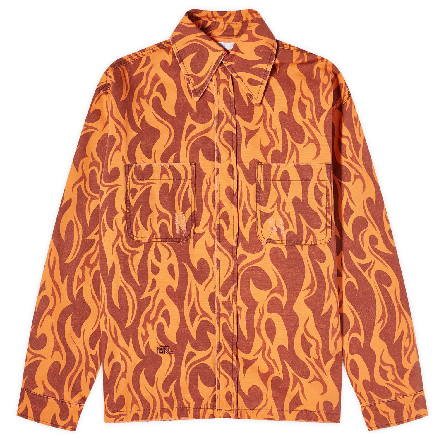 Риза ERL Flame Canvas Overshirt Оранжево
 | ERL08J012-ORN, 0