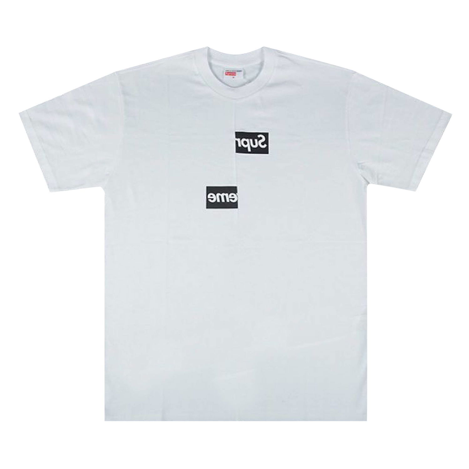Тениска Supreme Comme des Garçons Shirt Split Box Logo T-Shirt Бяло | FW18KN2 WHITE, 1