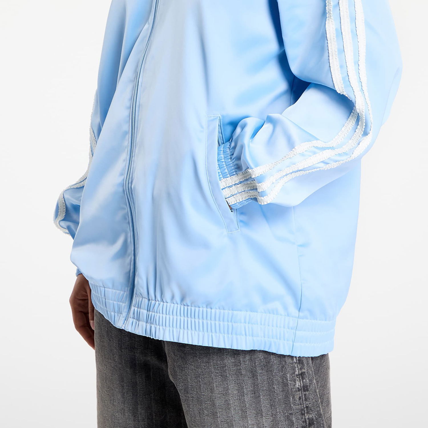 Яке adidas Originals adidas Originals Satin Firebird Ruffle Track Jacket Синьо | KC8811, 1