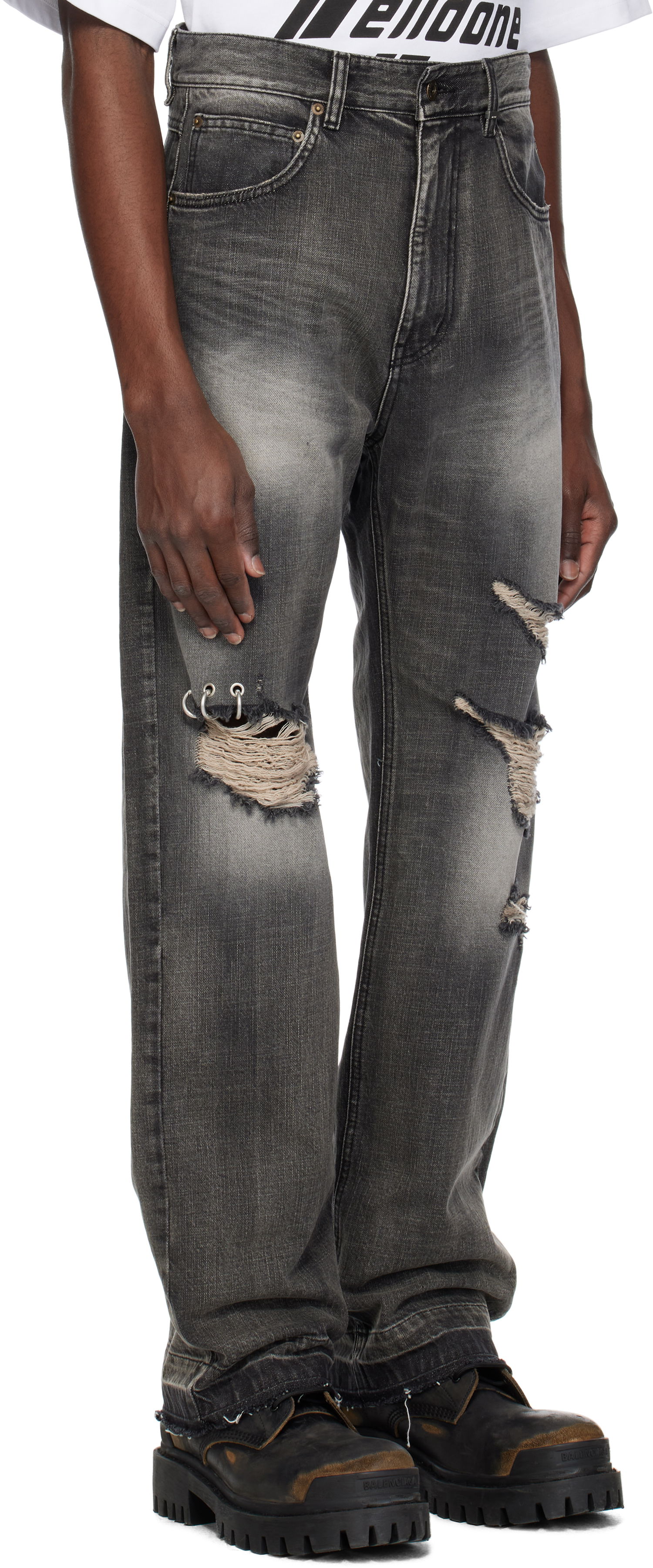 Дънки We11done We11done Distressed Jeans Сиво | WD-DP0-25-333-M-BK, 1