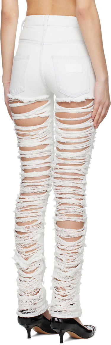 Дънки Maison Margiela MM6 Maison Margiela 5-Pocket Shredded Jeans Бяло | S62LB0185 M30018, 2