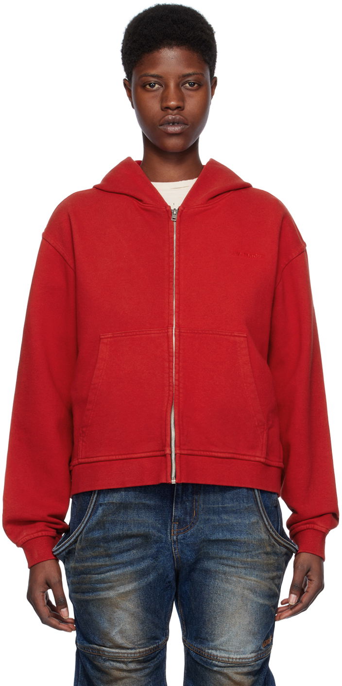 Суитчър We11done We11done Zip Hoodie Червено | WD-TJ0-24-785-U-RD, 0