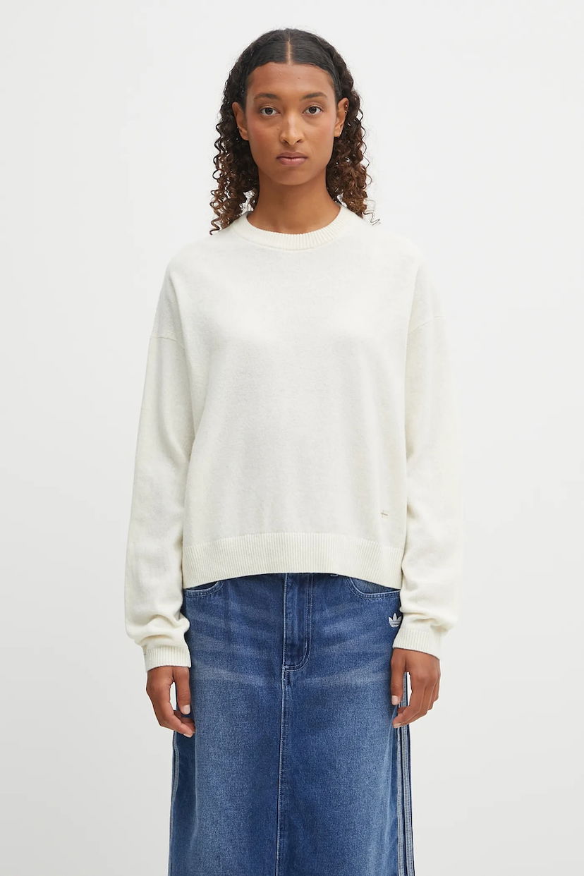 Пуловер Napapijri Napapijri D-Mis Wool Blend Sweater Бяло | NP0A88XLN1J1