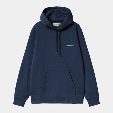 Суитчър Carhartt WIP Carhartt WIP Hooded Script Embroidery Sweatshirt Тъмно синьо | I035392_25, 5