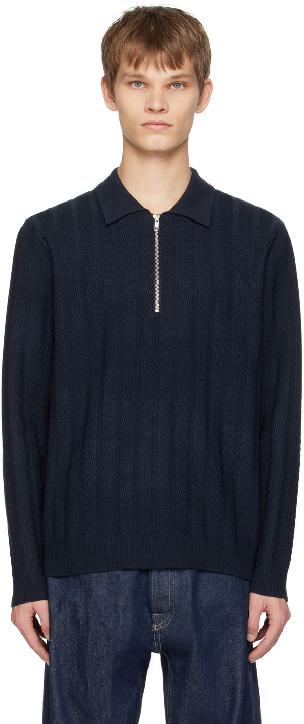 Пуловер Samsoe Samsoe Samsøe Samsøe Gabriel Knit Polo Shirt Тъмно синьо | M23400055, 0