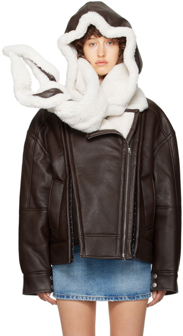 Faux-Leather Hood