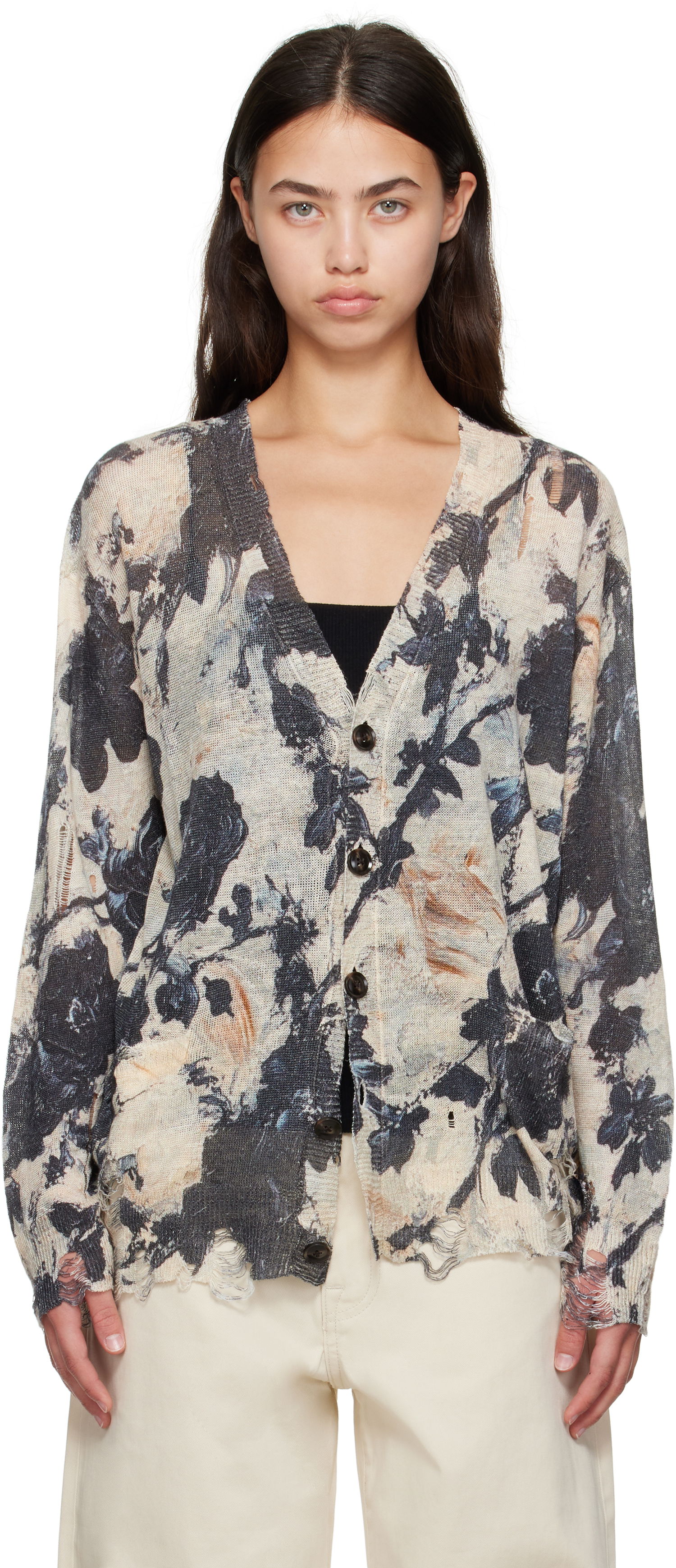 Пуловер R13 R13 Boyfriend Floral Cardigan Многоцветен | R13WY200-Y228A, 0