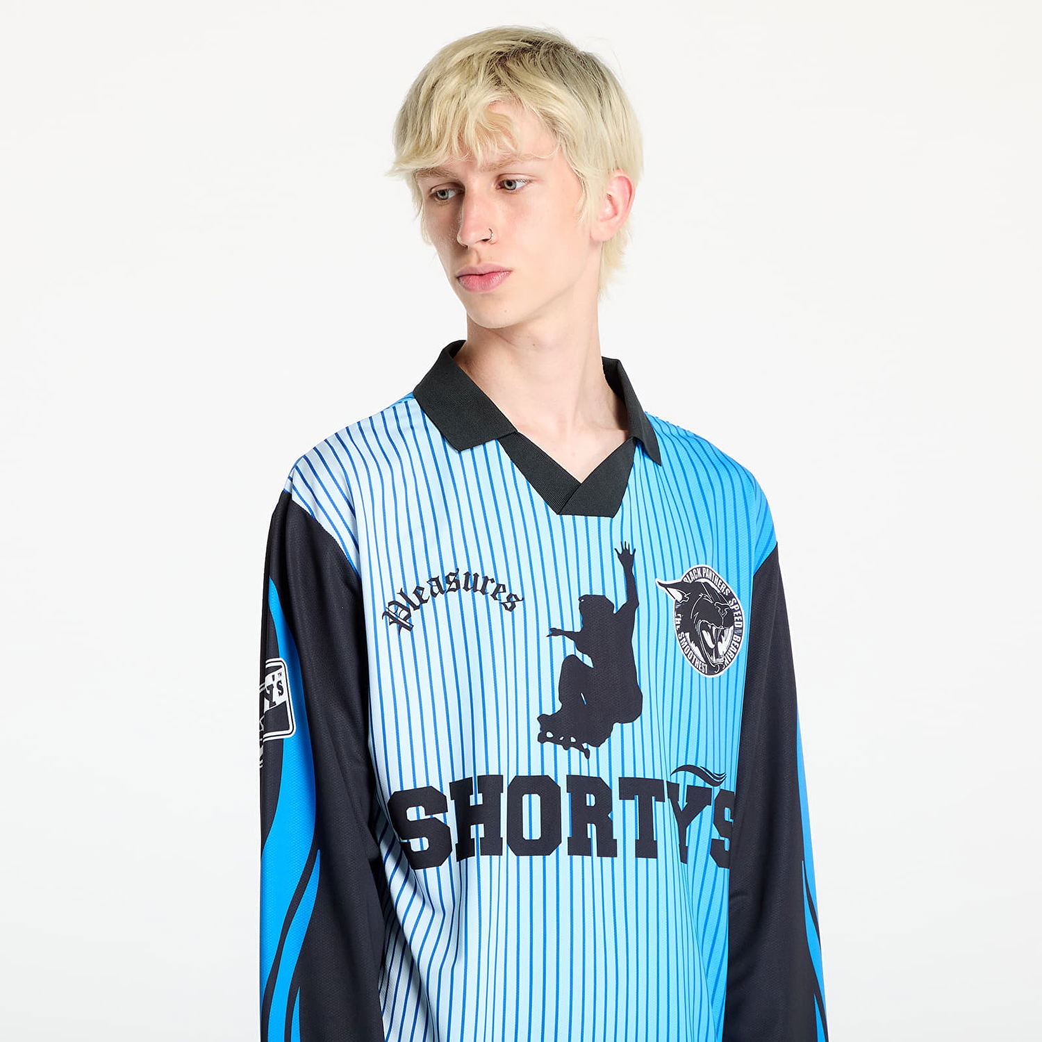 Фланелка Pleasures Dream Goalie Jersey Blue Синьо | P24F003 BLUE, 1