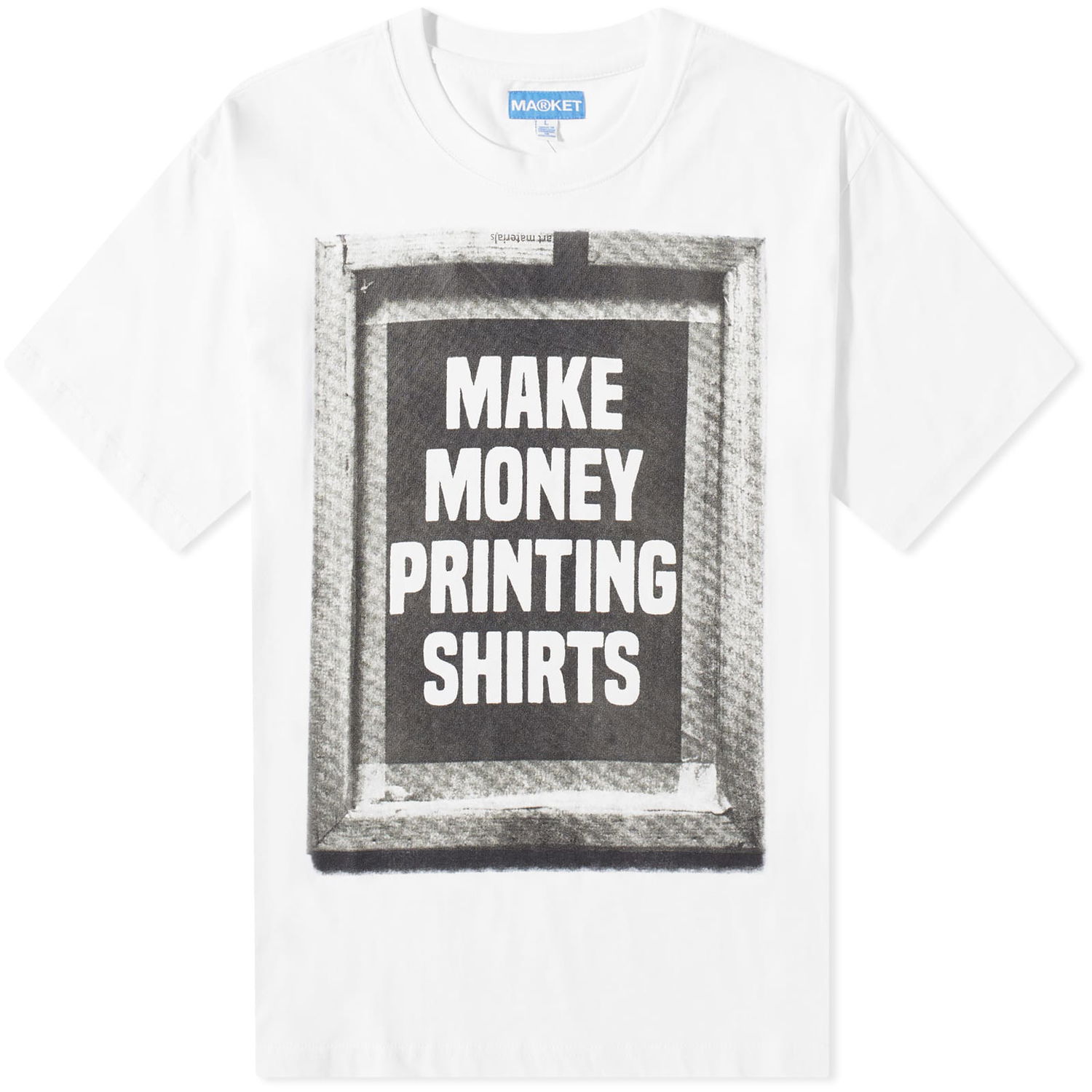 Тениска MARKET Printing Money Tee Бяло | 399001355-CLD, 0