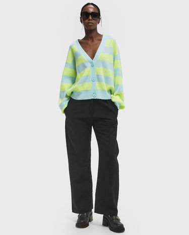 Пуловер American Vintage Striped Knit Button-Down Cardigan Многоцветен | RAX19BE25-JAUNE-FLUO-RAYE-CRYSTAL, 1