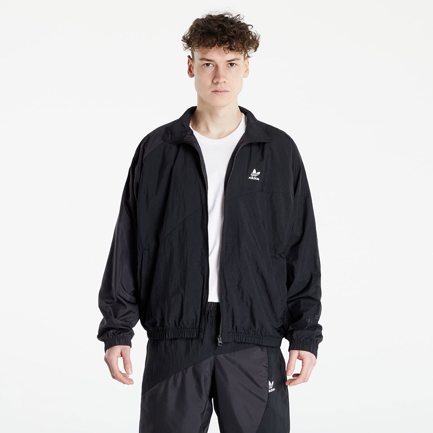 Яке бомбър adidas Originals Block Fabric Woven Track Top Черно | HE2952, 0