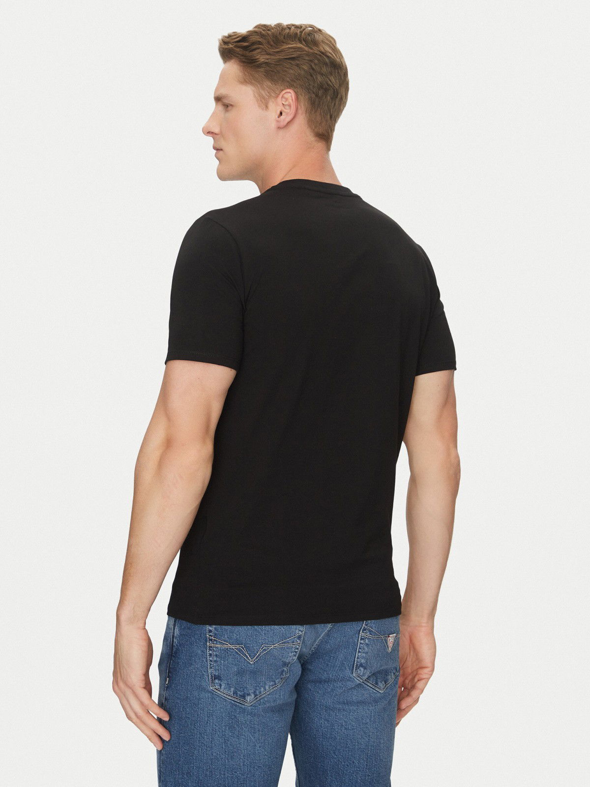 Тениска GUESS Guess Triangle Palm T-Shirt Черно | F5GI00J1314-JBLK, 1