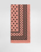 Dolce & Gabbana Silk & Cashmere Logo Print Scarf