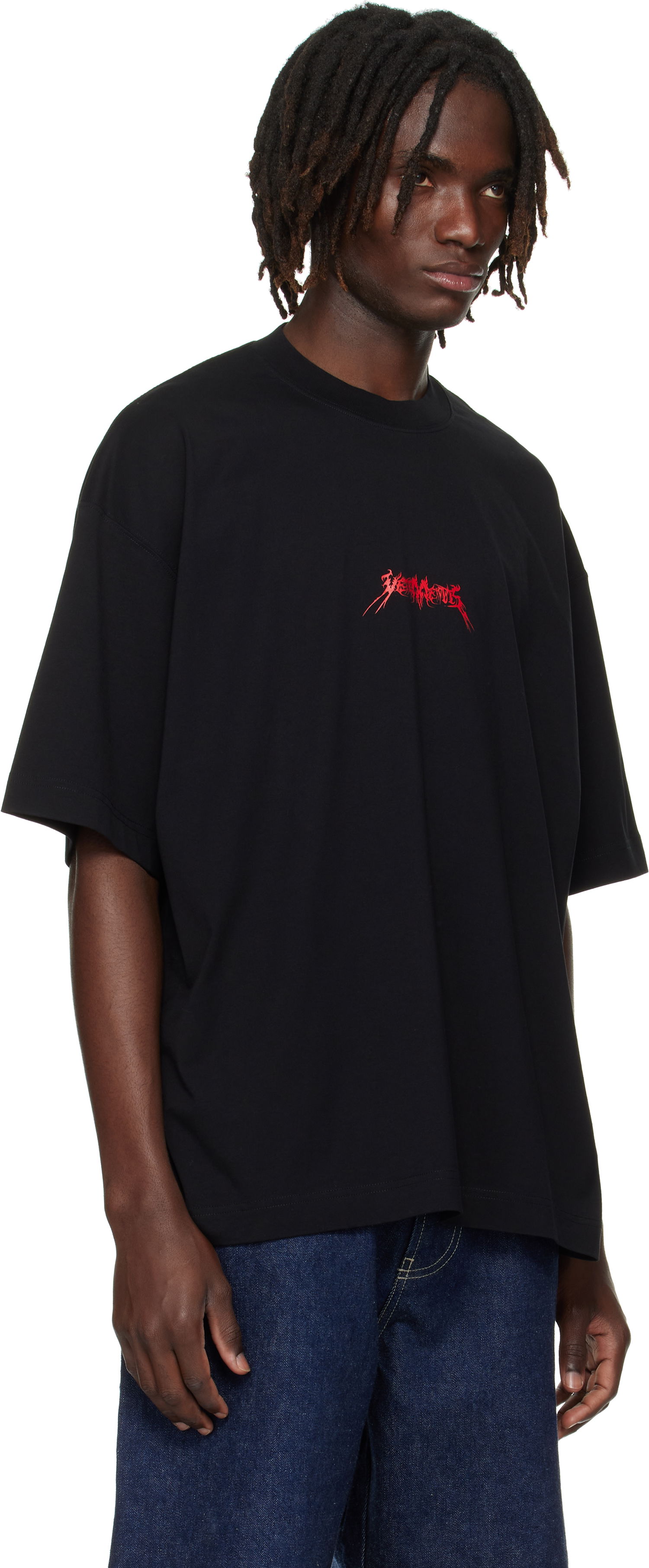 Тениска VETEMENTS Vetements Metal Logo Regular Fit T-Shirt Черно | UH76TR600B, 1