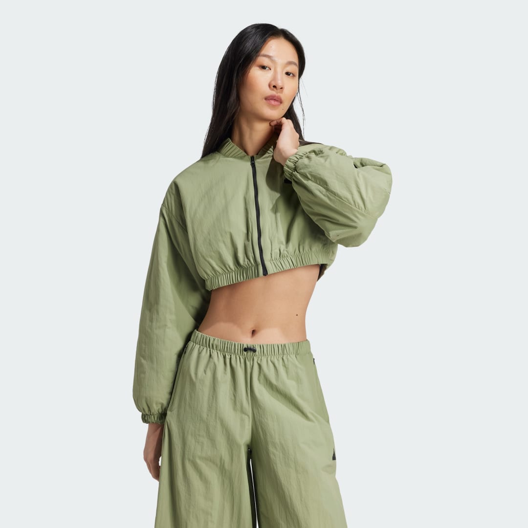 Яке бомбър adidas Performance City Escape Padded Bomber Зелено | IW5224, 1