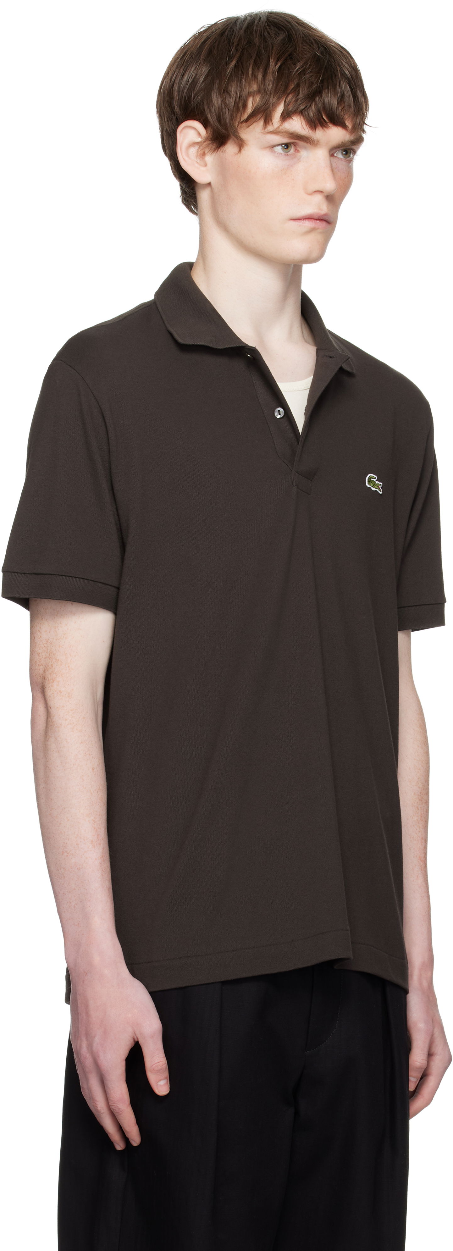 Поло тениска Lacoste Classic Fit L.12.12 Light Piqué Polo Кафяво | PH9851_SKB, 1
