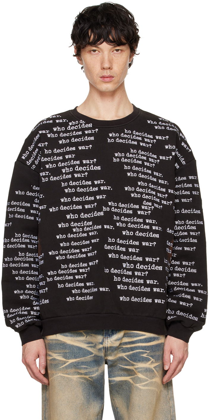 Суитчър Who Decides War WDW Scripture Sweatshirt Черно | 1110370002FW24, 0