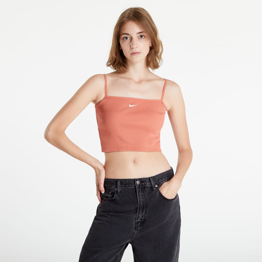 Тениска Nike Sportswear Essential Ribbed Crop Top Оранжево
 | DM6737-827, 0
