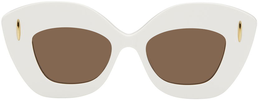 Слънчеви очила Loewe White Retro Screen Sunglasses Бяло | LW40127I 192337181528