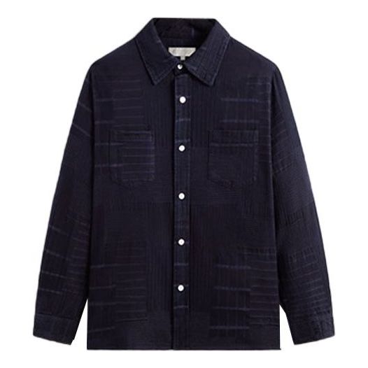 Риза KITH KITH Jaydin Patchwork Buttondown Shirt Синьо | KHM031906-432, 0