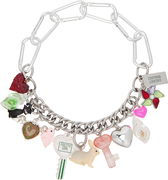 Chopova Lowena Shell & Back Multi-Charm Carabiner Necklace