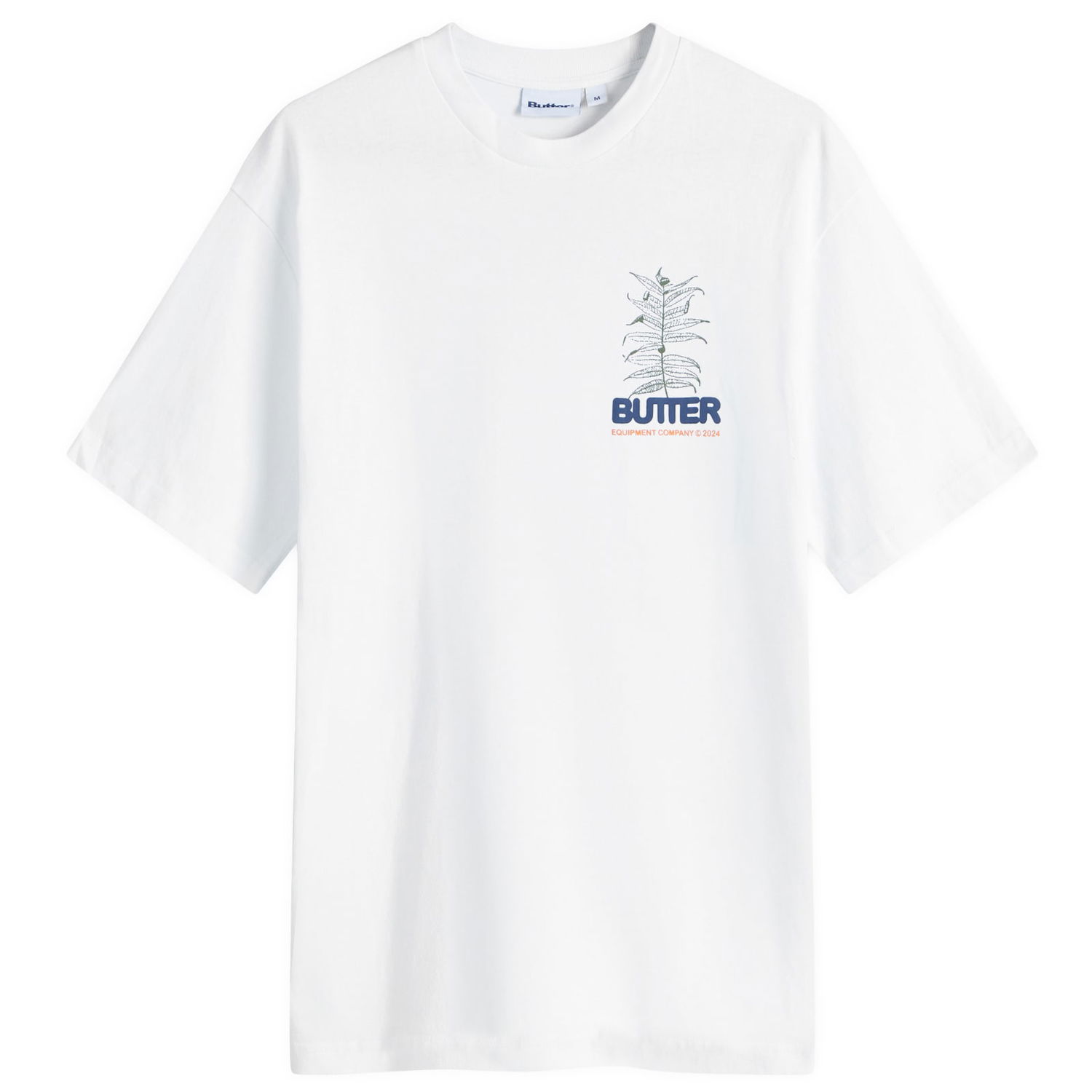 Тениска Butter Goods Men's White T-Shirt with Earth Print Бяло | BGQ4240004-WHT, 0
