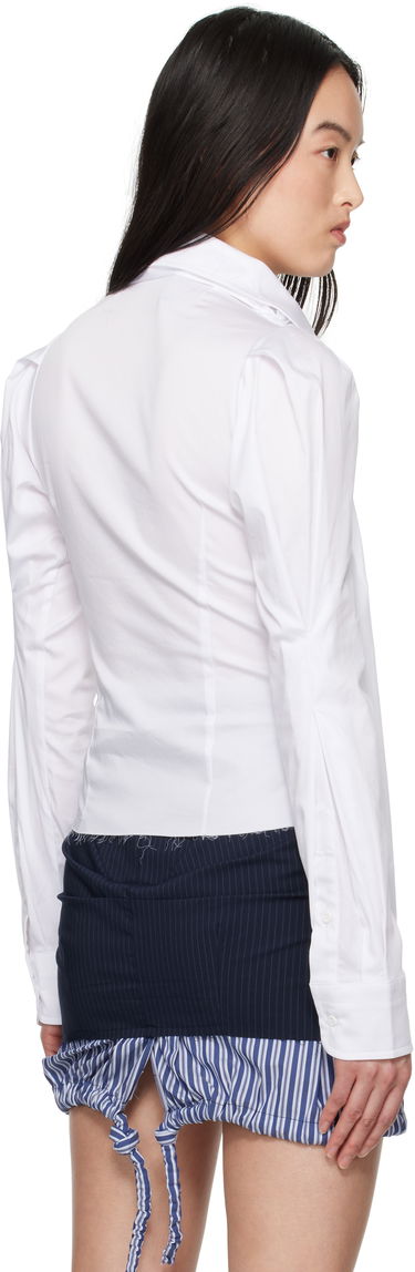 Риза Ottolinger Ottolinger Deconstructed Lavallière Shirt Бяло | 11140021101, 2