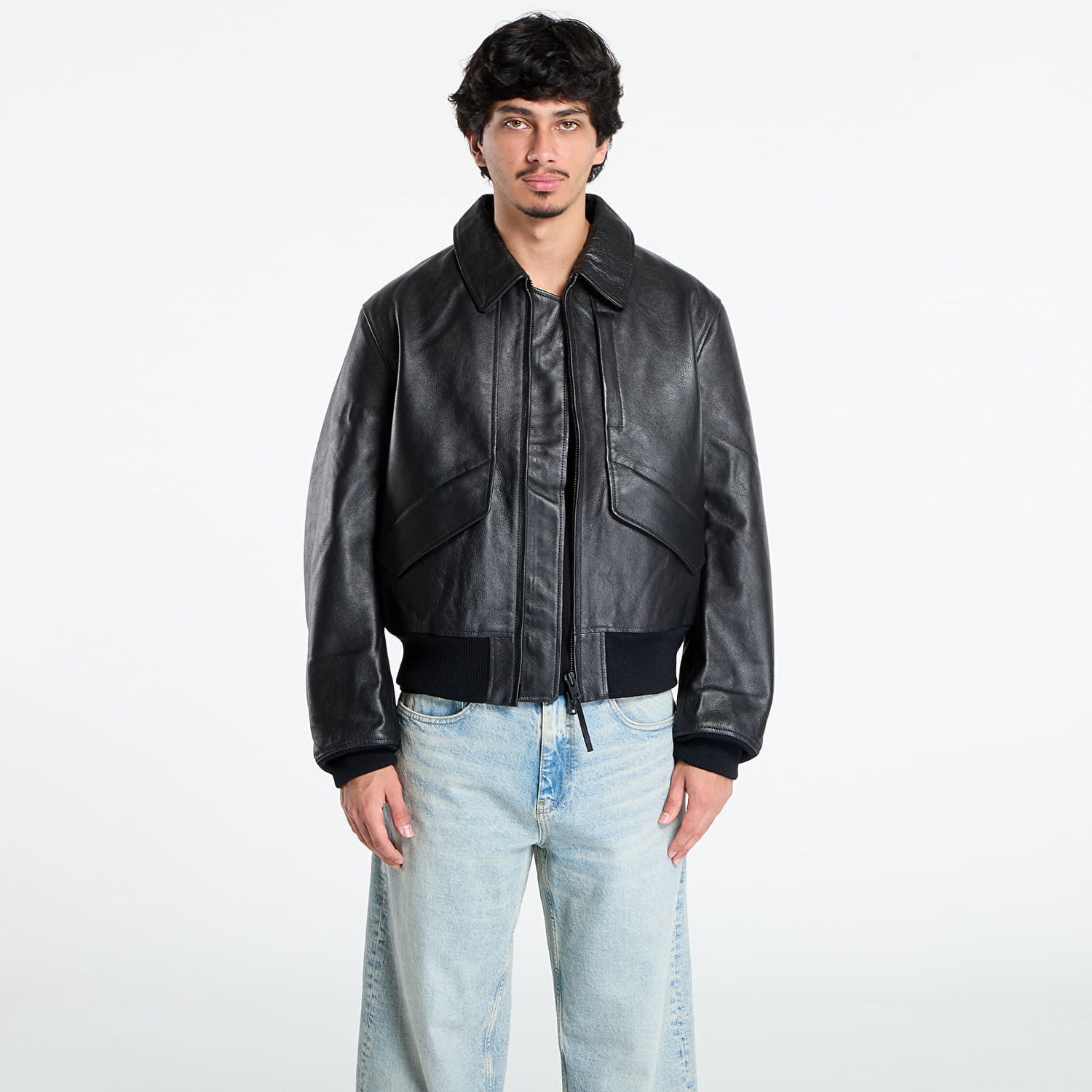 Яке Y-3 Y-3 Leather Jacket Черно | JX4820, 0