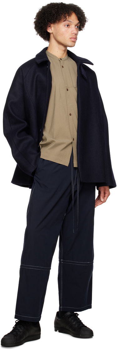 Риза sage NATION SAGE NATION Band Collar Shirt Зелено | S036 POCKET PARKA SHIRT, 3