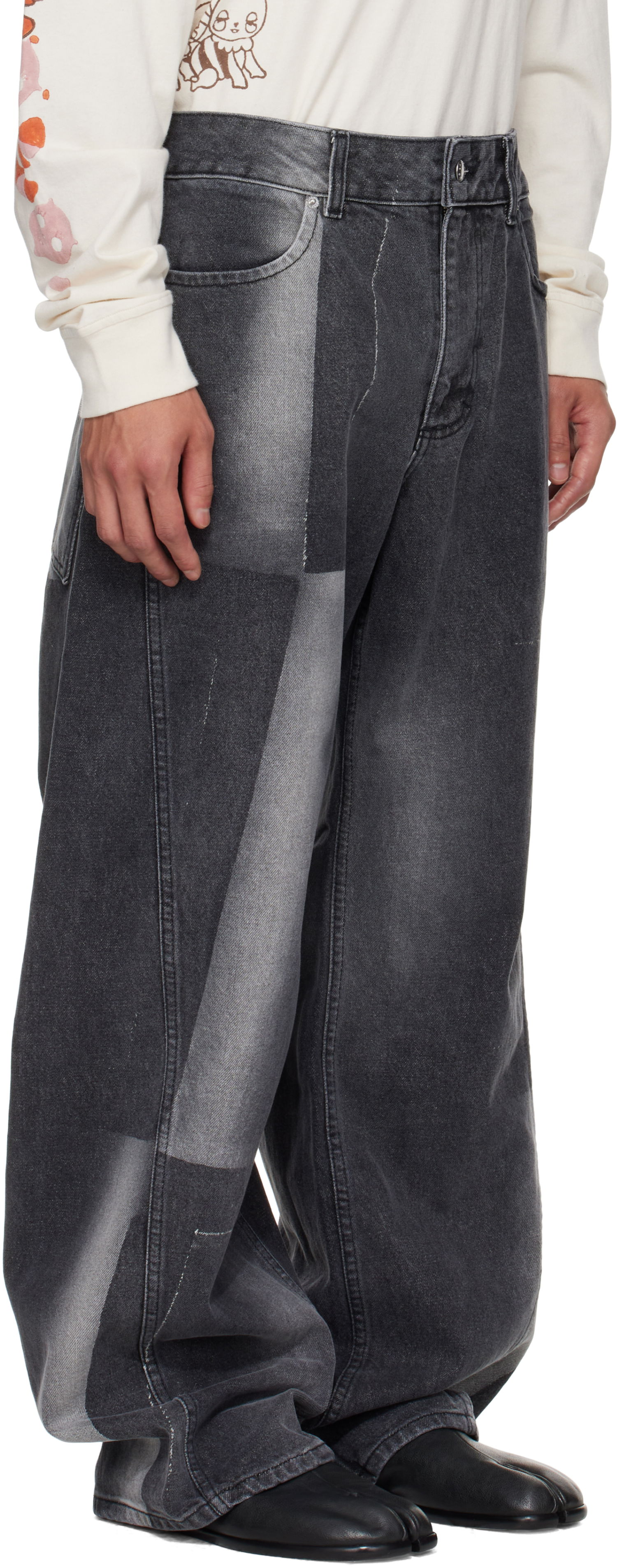 Дънки Eckhaus Latta Eckhaus Latta Bend Jeans Черно | 1225-EL-PF25-SF, 1