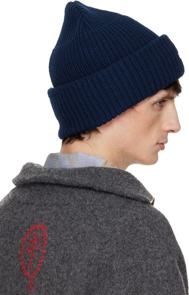 Шапка Vivienne Westwood Vivienne Westwood Ribbed Knit Orb Logo Beanie Тъмно синьо | 8102000A-K0065-, 2