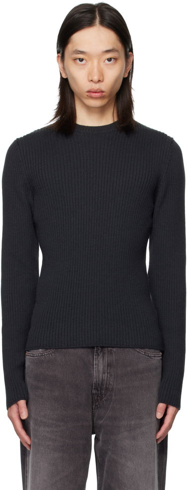 Пуловер OUR LEGACY OUR LEGACY Compact Round Neck Sweater Тъмно синьо | M4253CO, 0