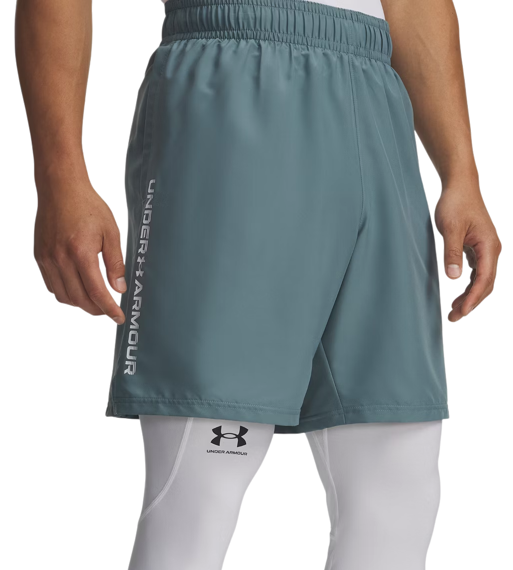 Къси панталони Under Armour Tech Woven Wordmark Short Тюркоазено | 1383356-587, 0