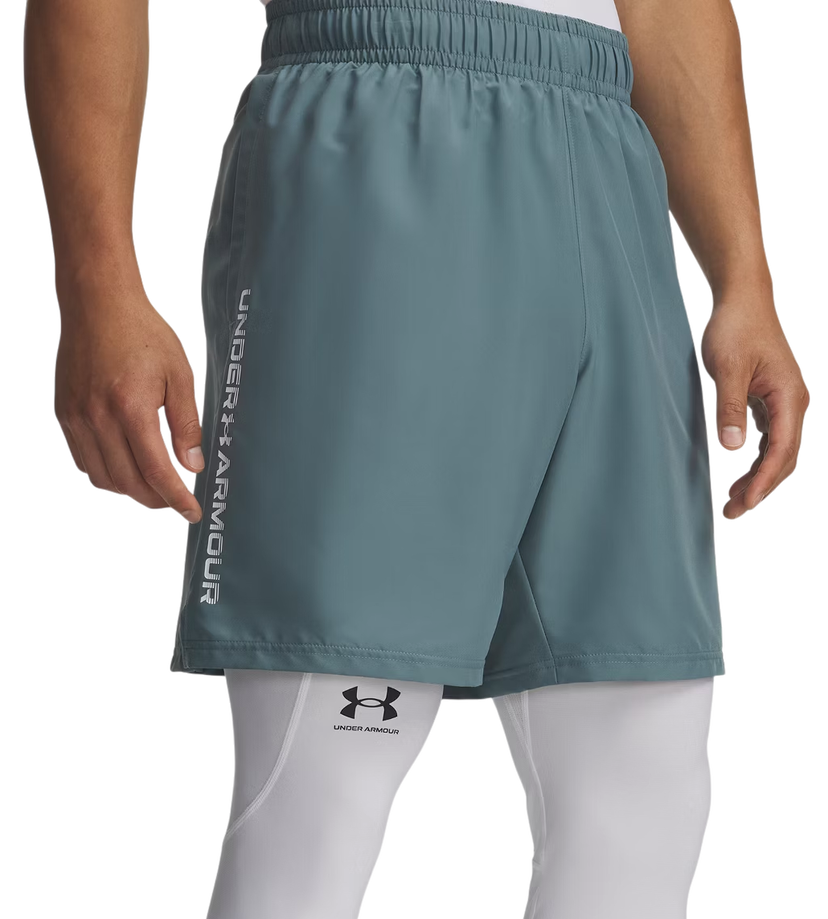 Къси панталони Under Armour Tech Woven Wordmark Short Тюркоазено | 1383356-587