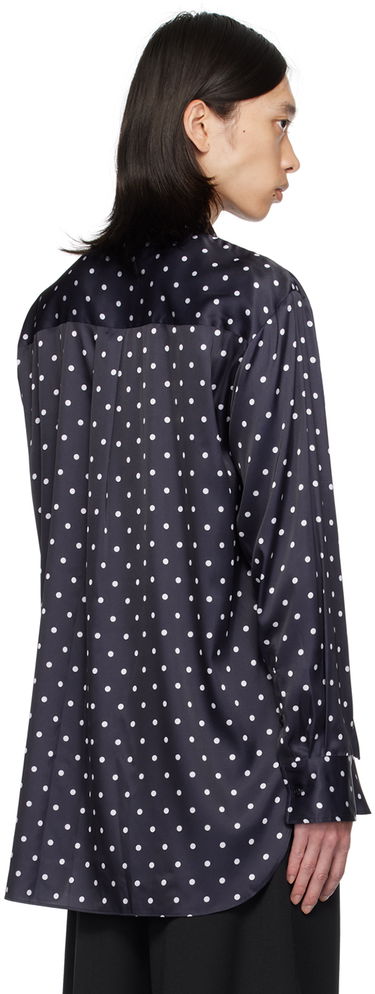 Риза Simone Rocha Simone Rocha Front Bow Polka Dot Shirt Тъмно синьо | 5285 1203, 2