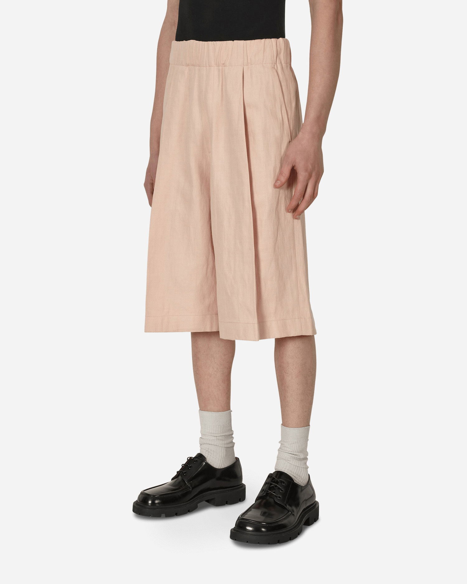 Къси панталони Dries Van Noten Pleated Cotton Shorts Розово | 231-020927-6237 354, 1