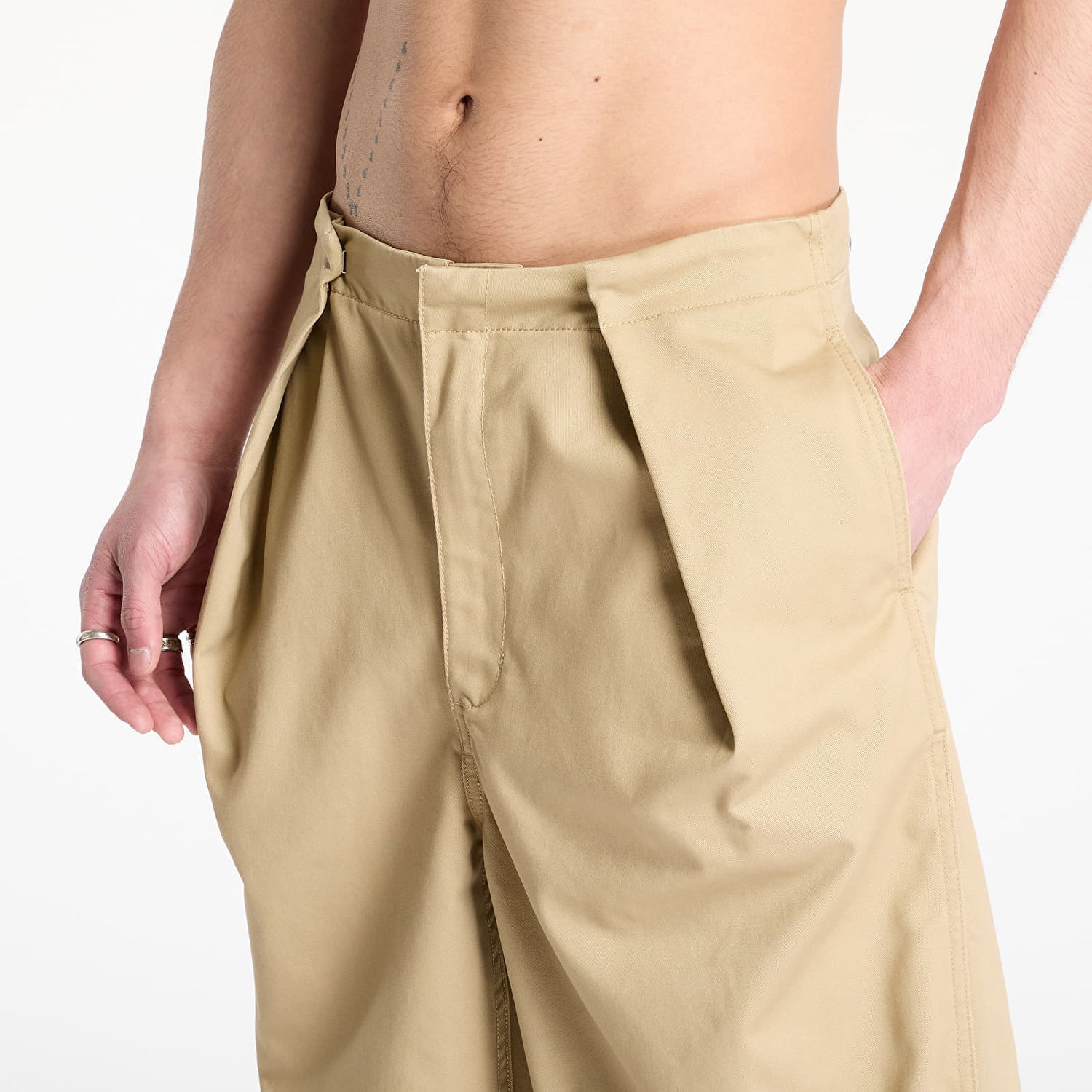 Панталони Vans LX Badlands Pleated Wide-Leg Chino Pant Бежово | VN000MDQSQ71, 1