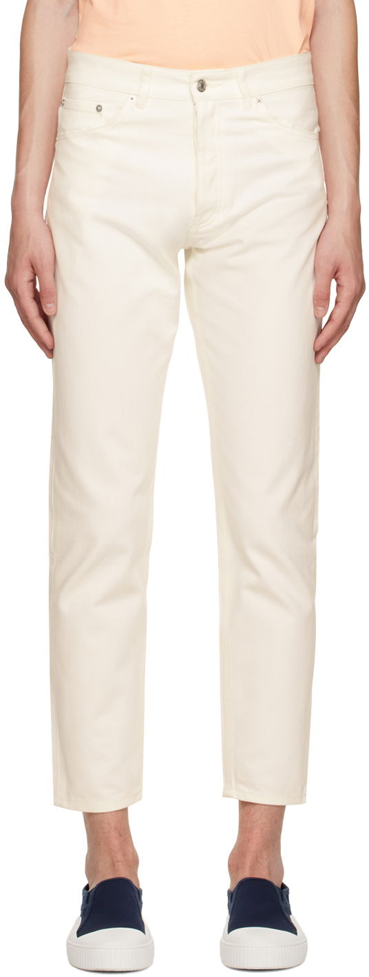 Дънки MAISON KITSUNÉ Maison Kitsuné Tapered Jeans Бяло | JM01176WW0072, 0