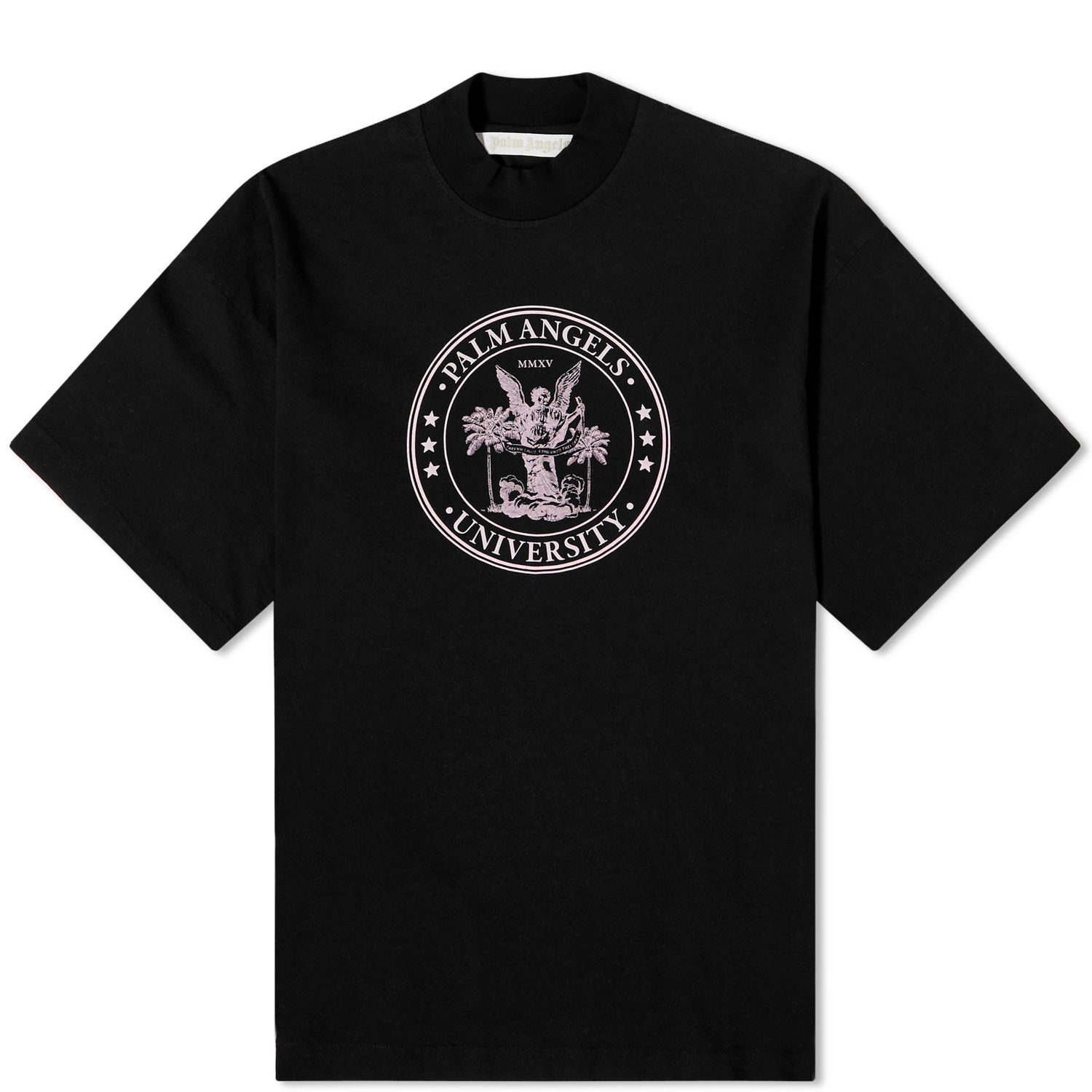 Тениска Palm Angels College Logo Loose Tee Черно | PWAA017S23JER0051033, 0