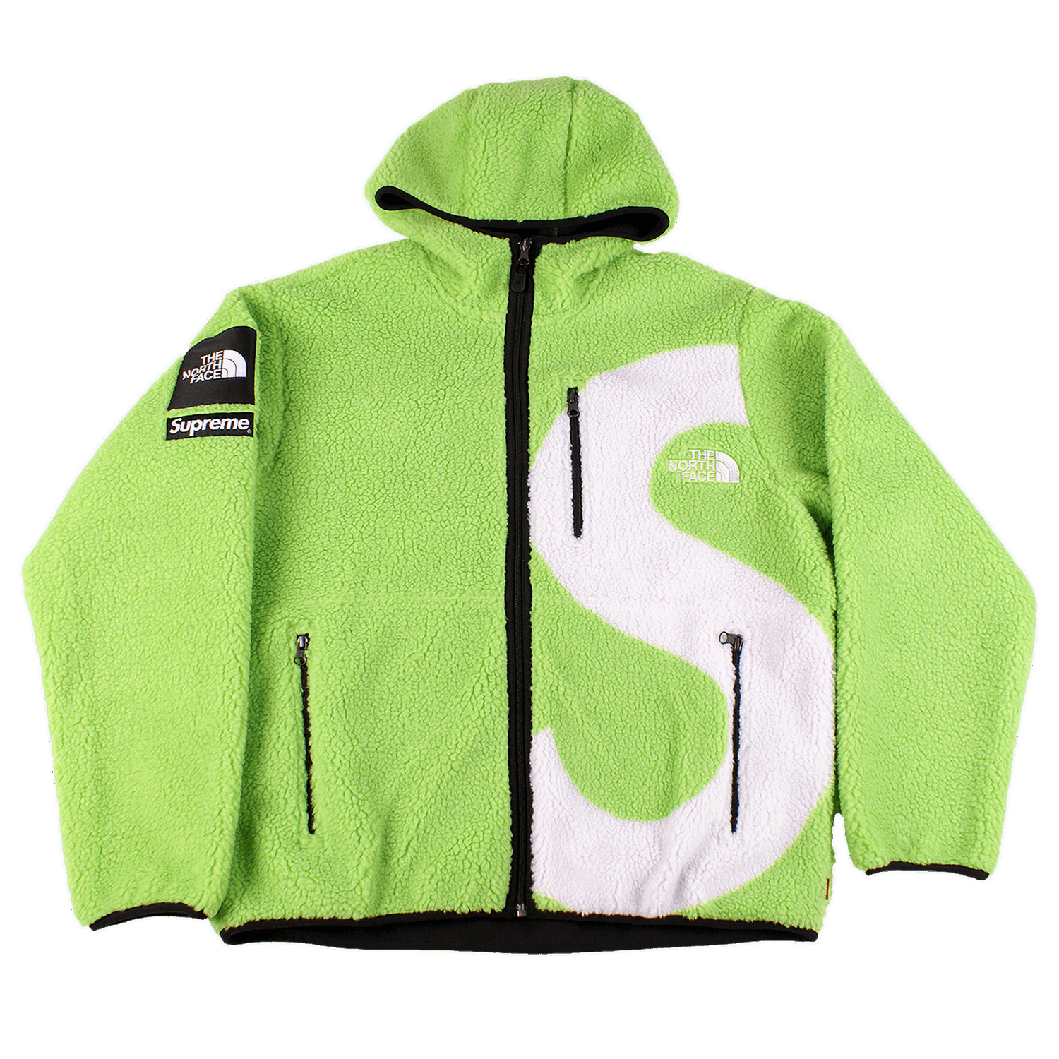 Яке Supreme The North Face x S Logo Hooded Fleece Jacket Зелено | FW20J24 LIME, 0