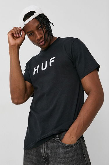 Тениска HUF Cotton T-Shirt Черно | ts00508, 0