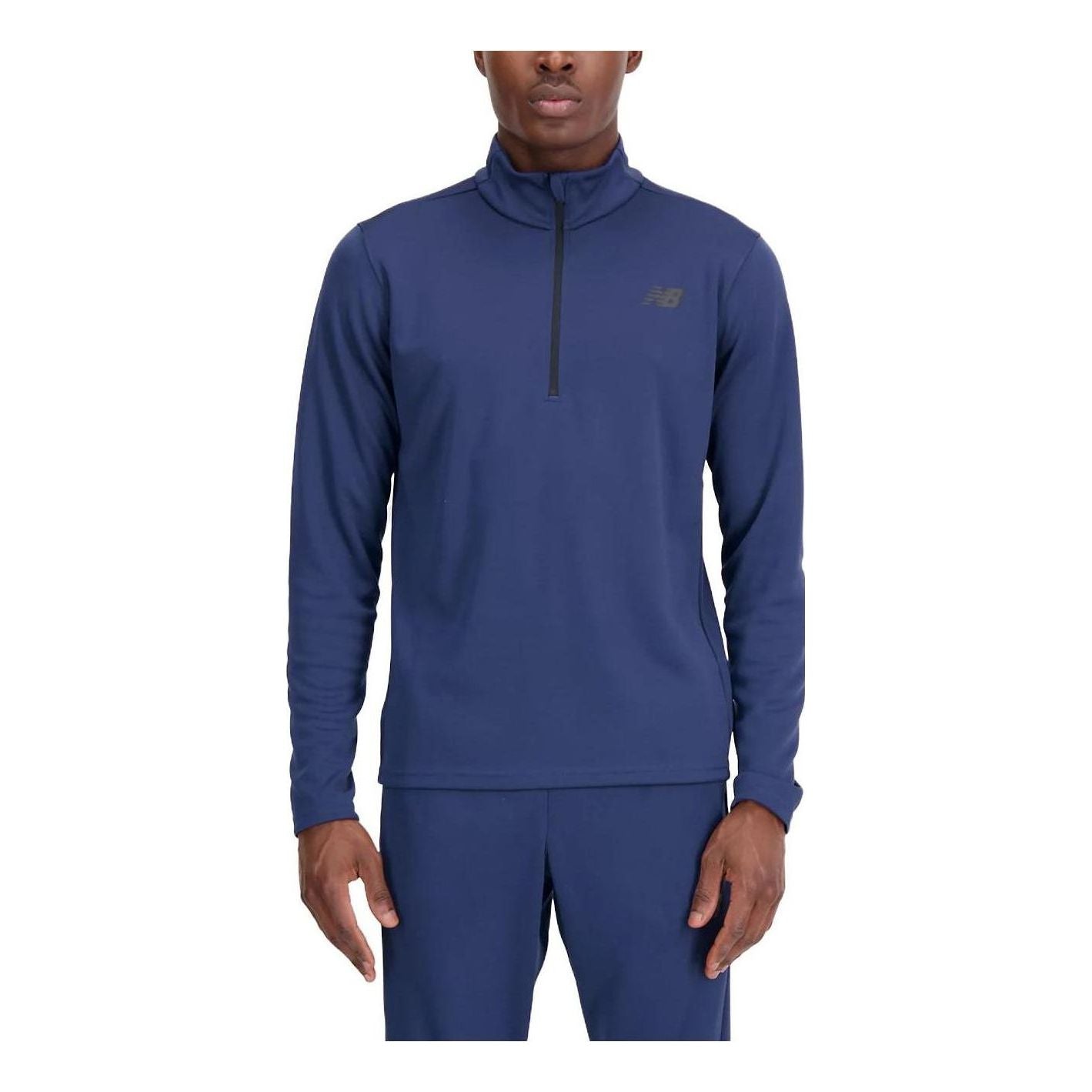 Пуловер New Balance Knit Quarter Zip Top Синьо | MT33130-NNY, 0