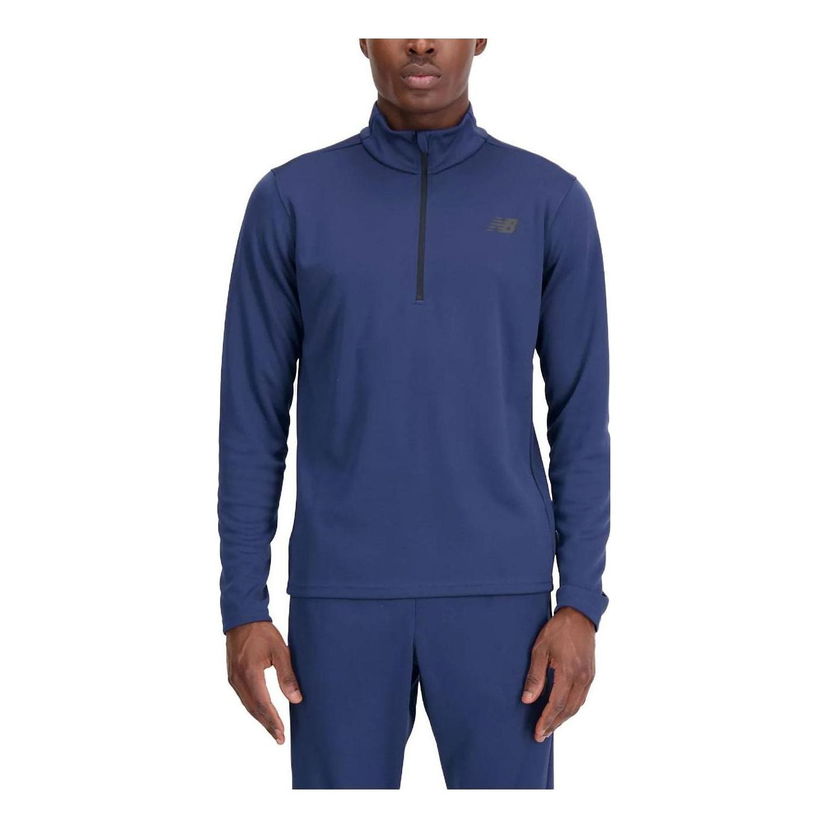 Пуловер New Balance Knit Quarter Zip Top Синьо | MT33130-NNY