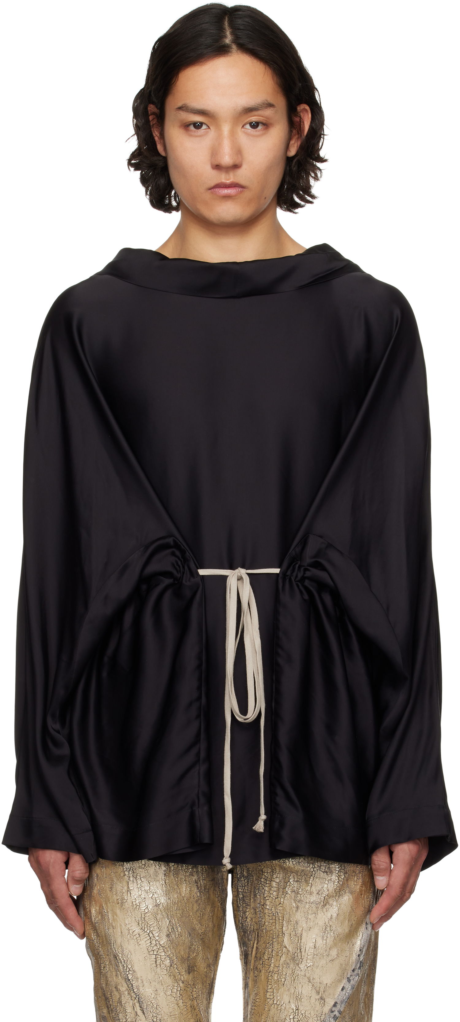 Пуловер Rick Owens Rick Owens Hollywood Tunic Hoodie Черно | RR01E5702 SCH, 0