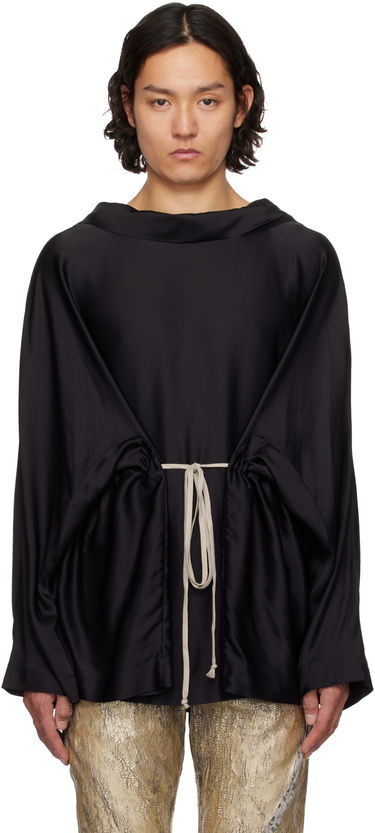 Пуловер Rick Owens Rick Owens Hollywood Tunic Hoodie Черно | RR01E5702 SCH, 0