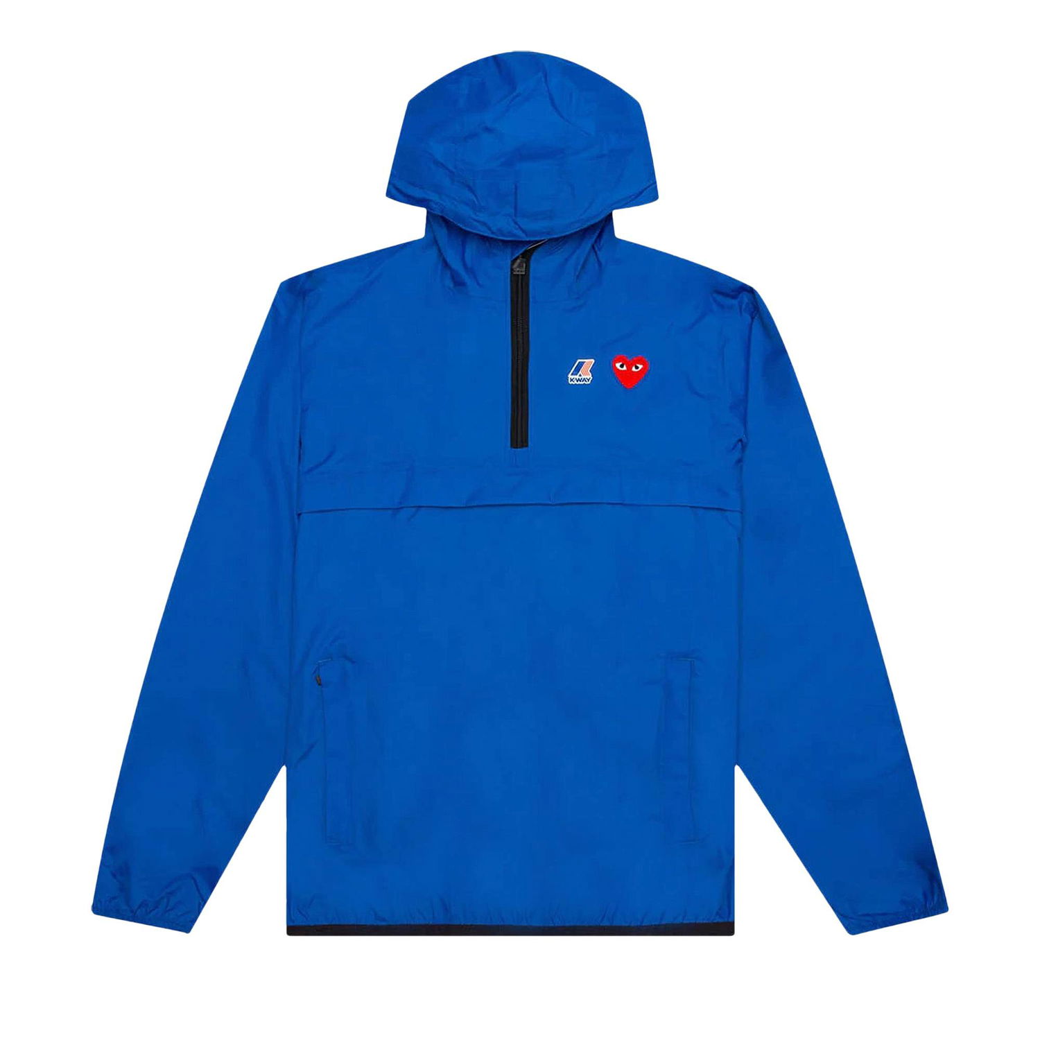 Ветровка Comme des Garçons PLAY x K-Way Half Zip Hooded Jacket Синьо | AZ J502 051 2, 1