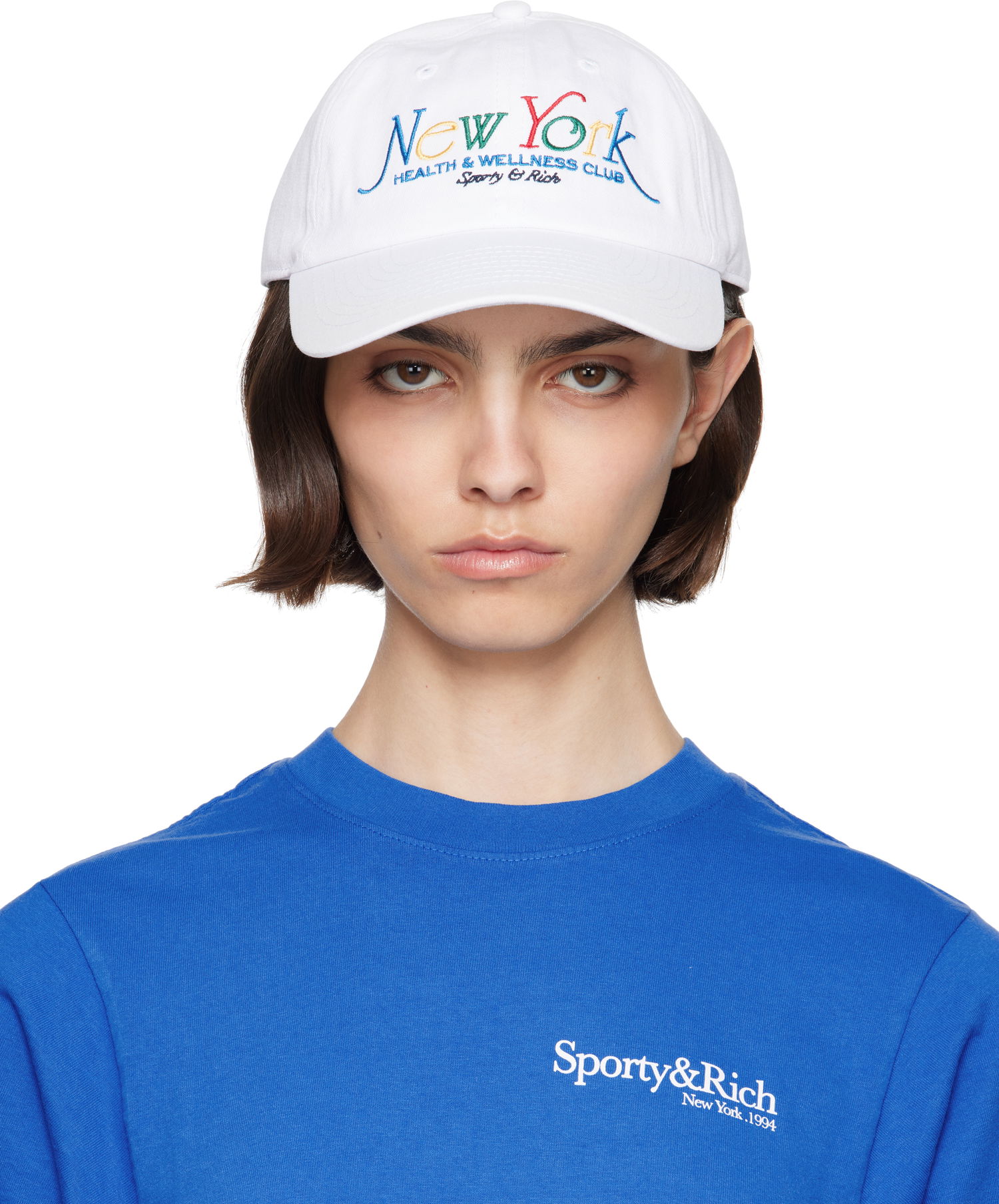 Шапка с козирка Sporty & Rich Sporty & Rich NY 94 Health & Wellness Club Cap Бяло | AC040622034WH57, 0