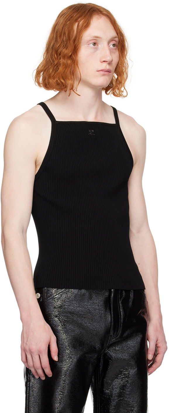 Потник Courrèges Slim Neckline Tank Top Черно | 124MDE062FI0001, 1